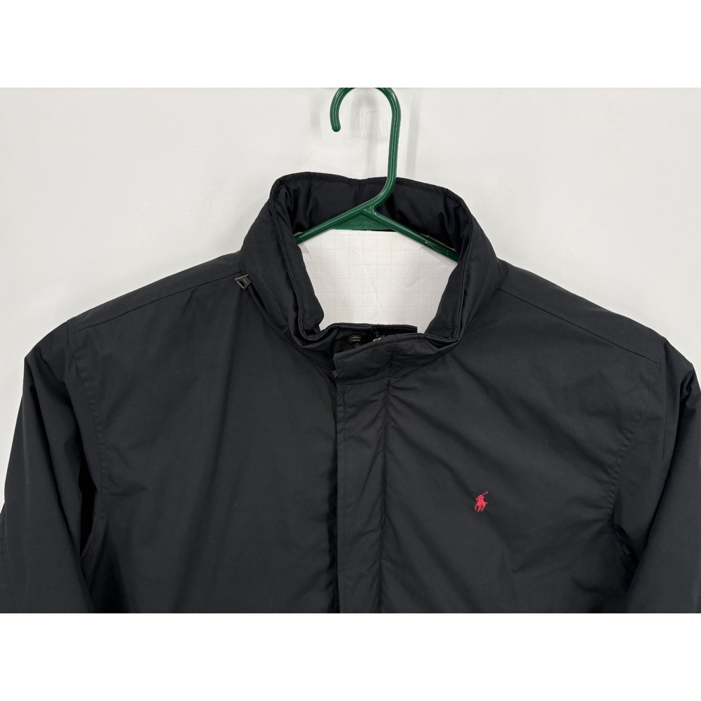 Polo Ralph Lauren VTG Jacket Men's Black Soft Shell Fleece Lined Hooded, XXL - Picture 4 of 11